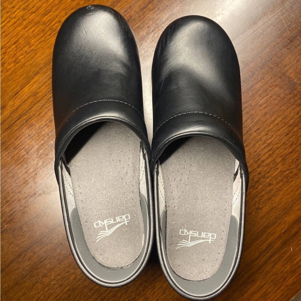 Dansko Black Leather Clogs size 38 - Picture 4 of 8